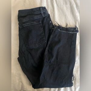 Abercrombie & Fitch Women's Straight Leg, The Mom, High Rise Jeans - Black